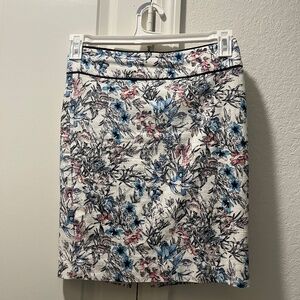 Ann Taylor Floral Print Pencil Skirt